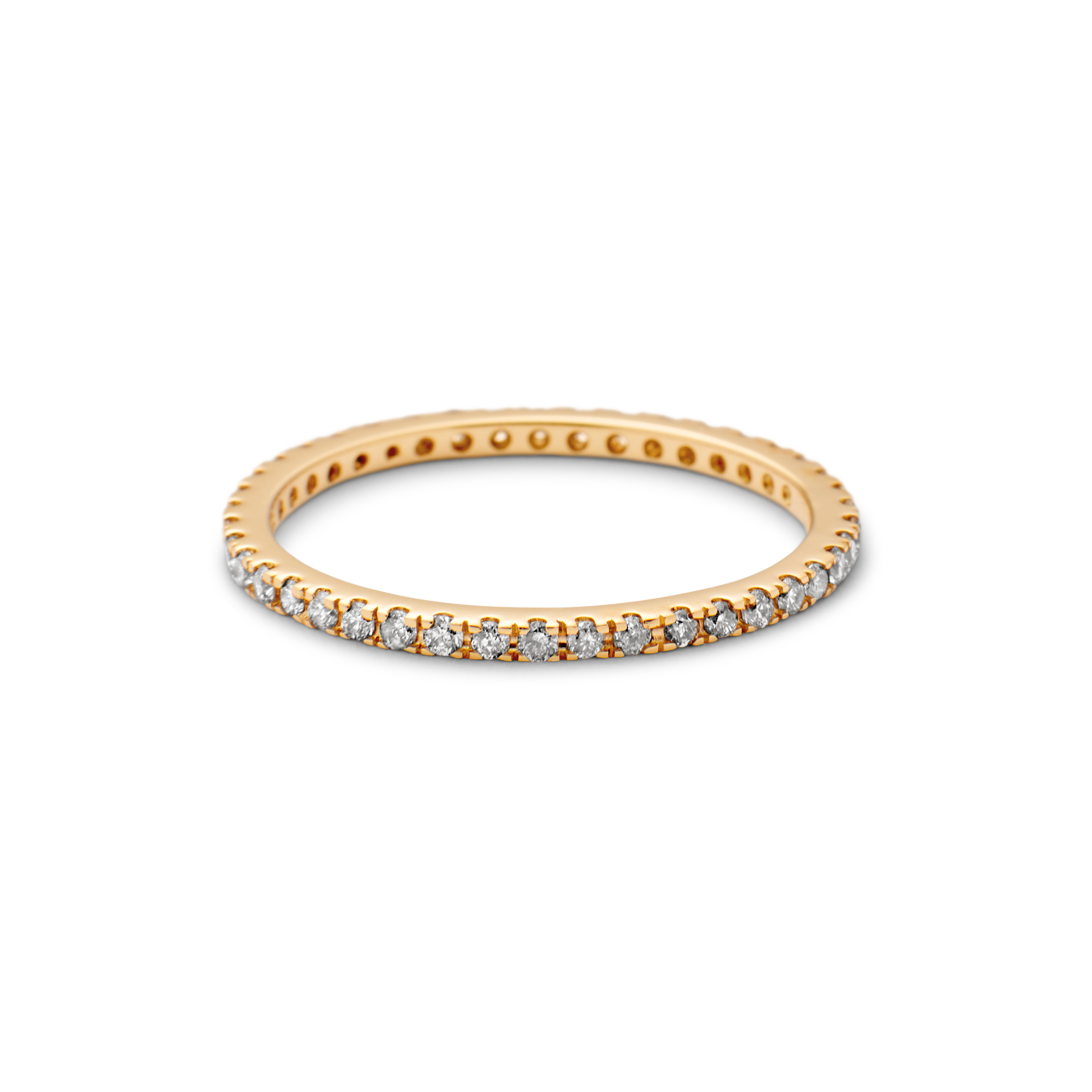 Rock Classic Grey Diamantring - 18kt Gult Gull