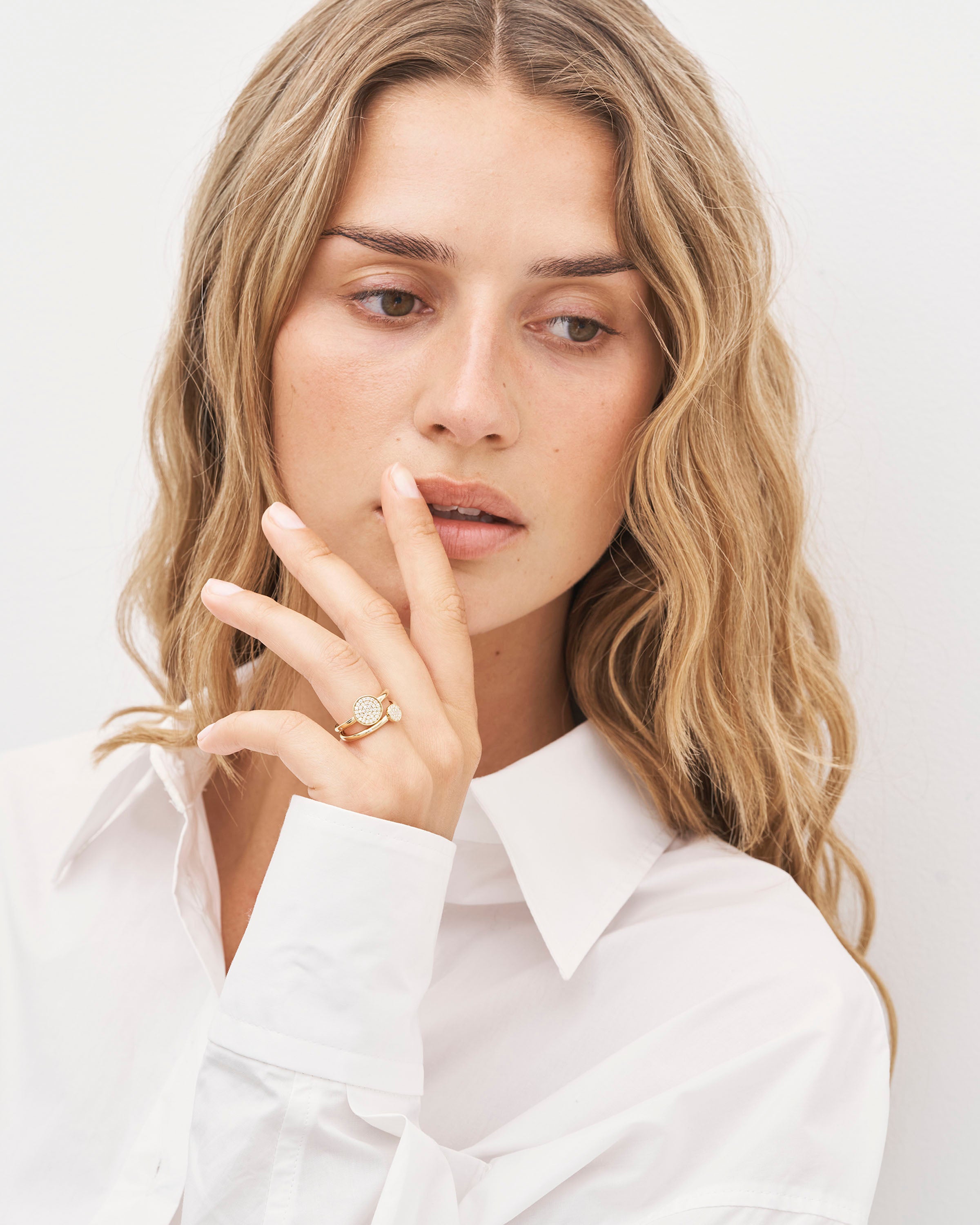 Rock Classic Diamantring II - 18kt Gult Gull