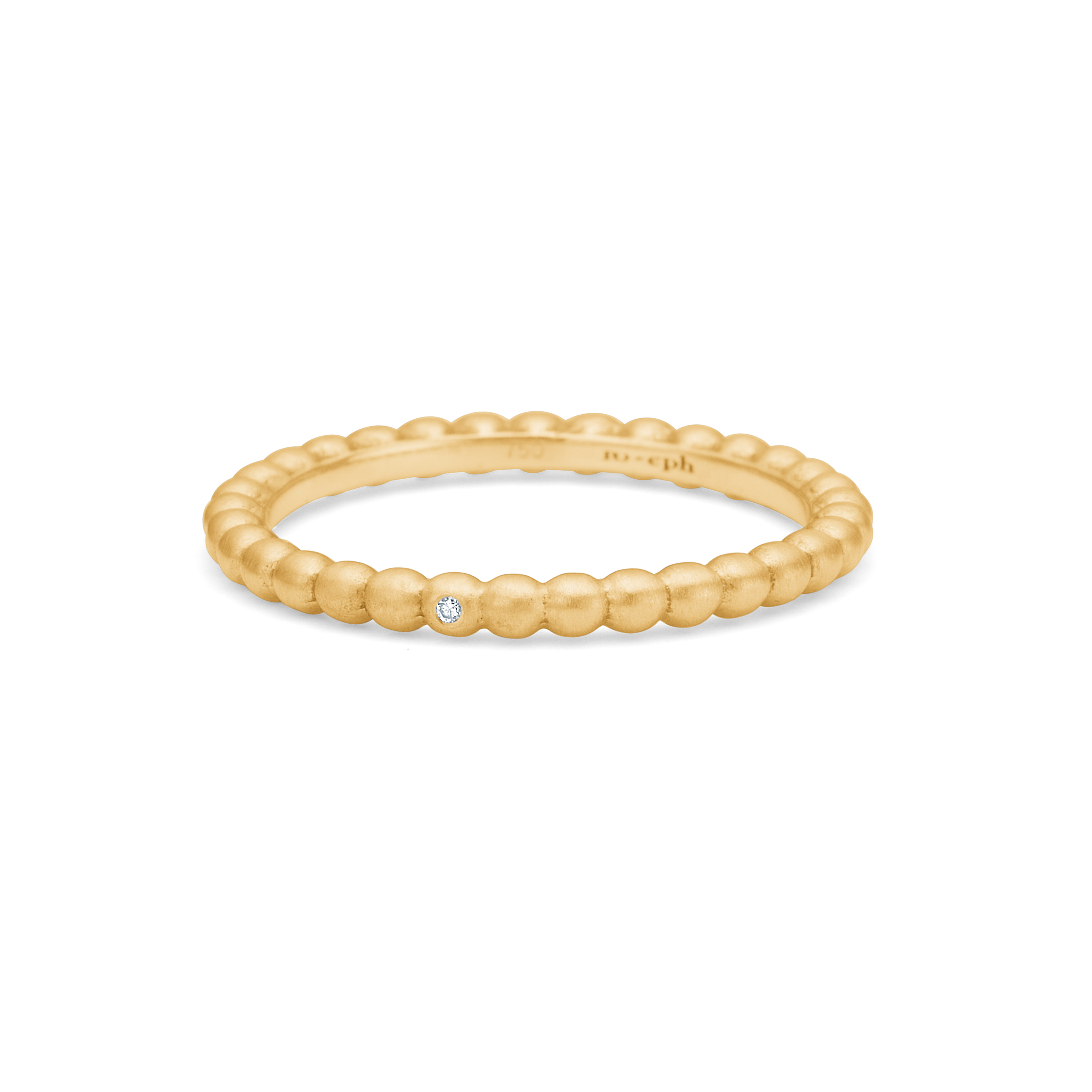 Orbit Dot Ring - 18kt Gult Gull