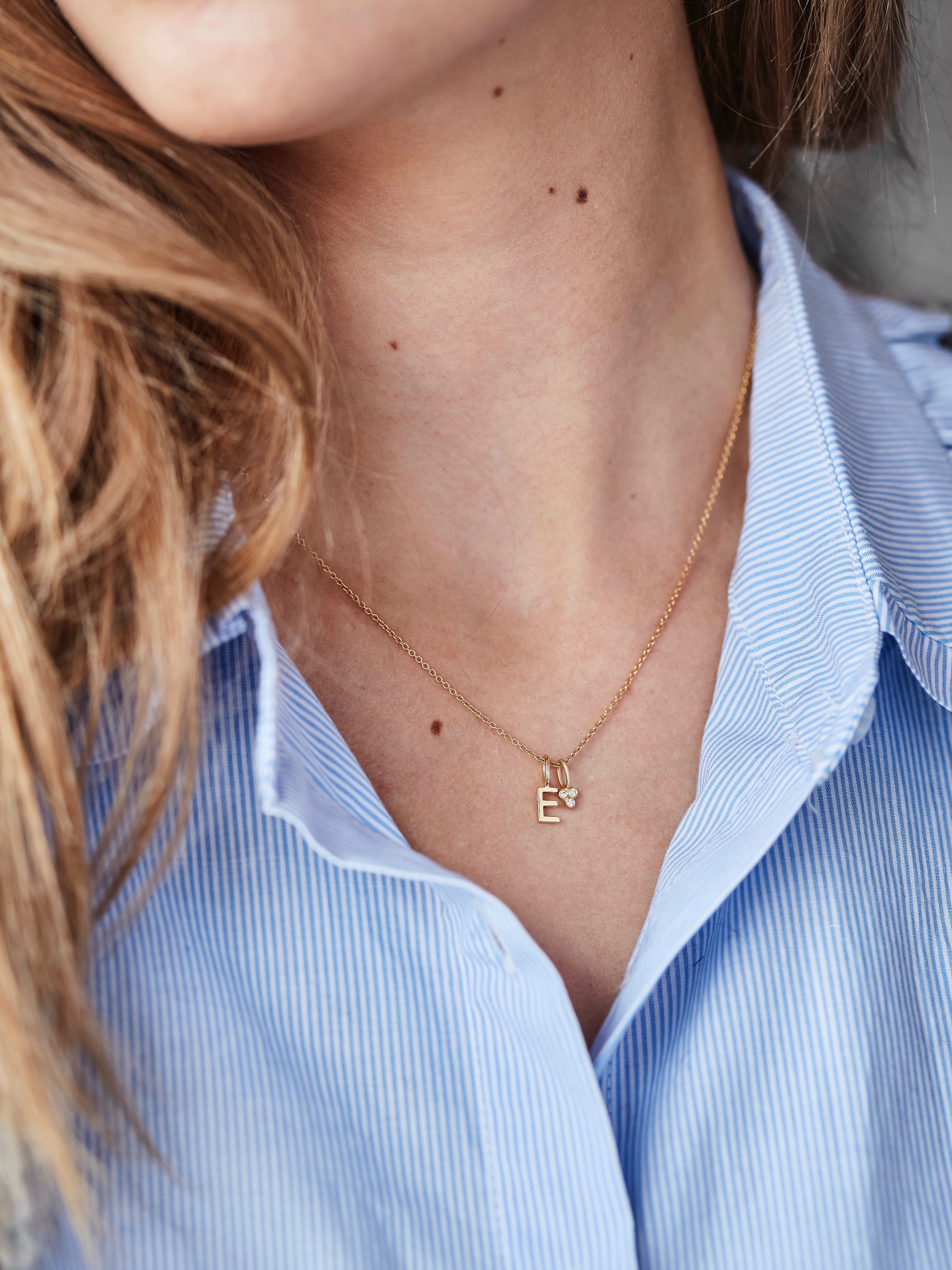 Orbit Dot Anheng - 18kt Hvitt Gull