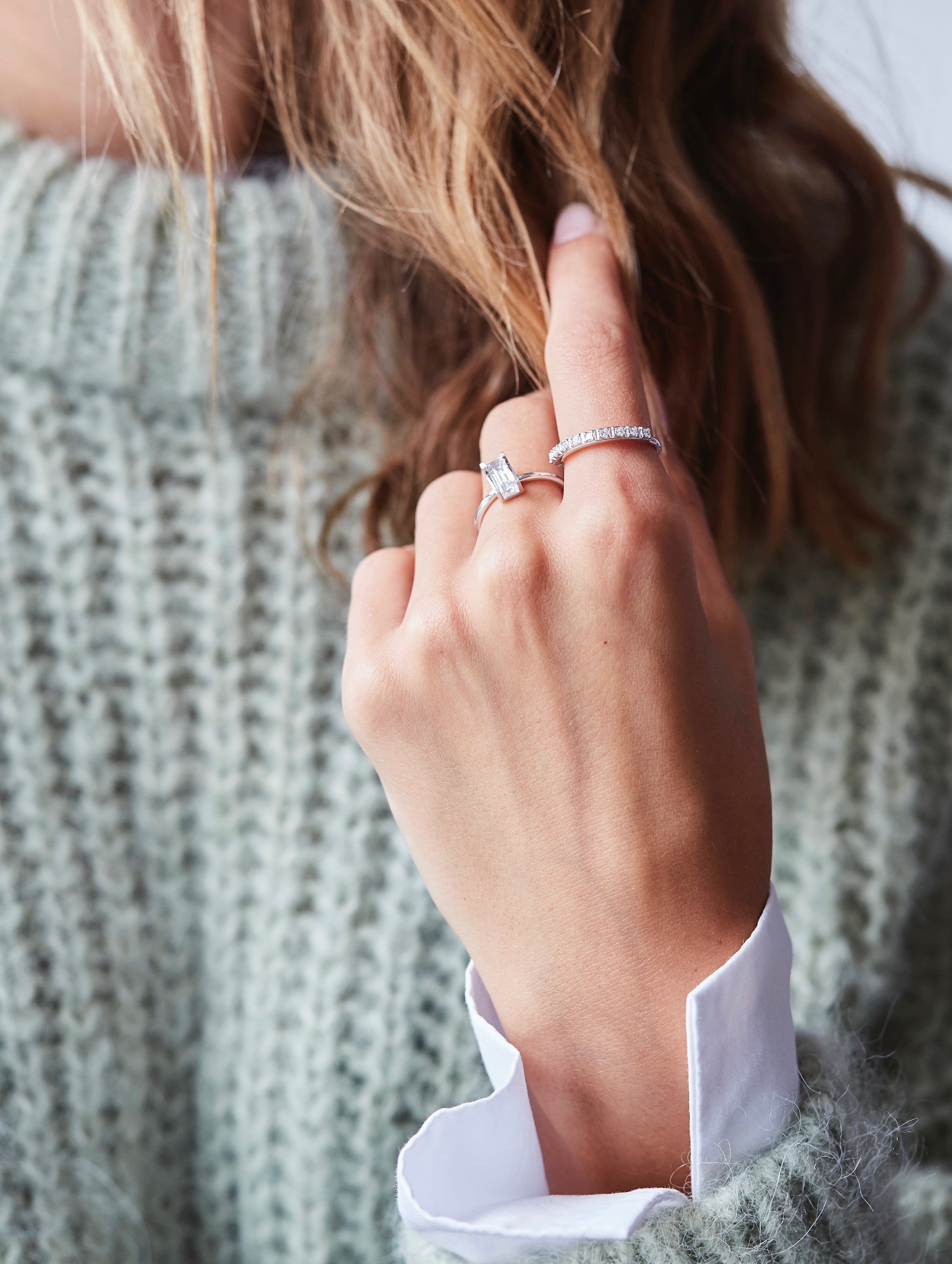 Nord White ring Turned - 18kt Hvitt Gull