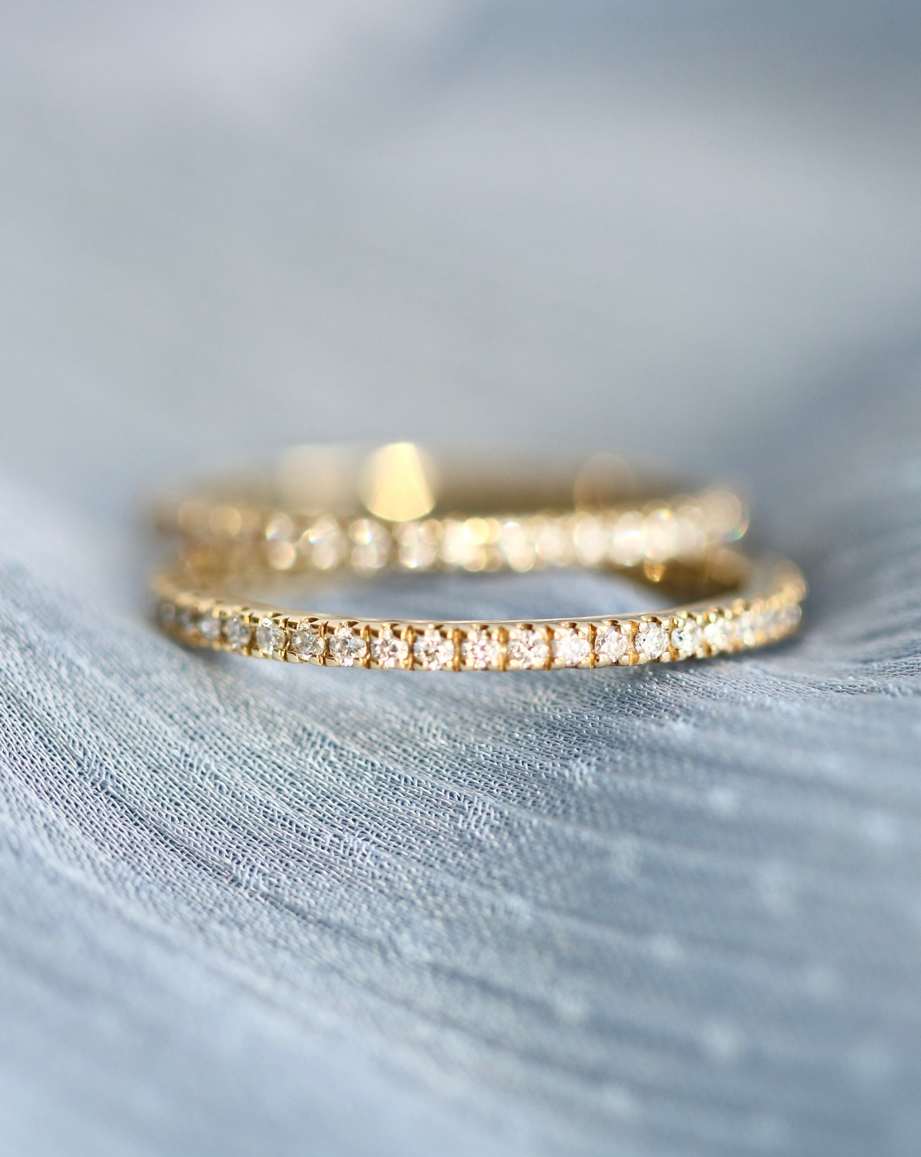 Rock Classic Diamantring - 18kt Gult Gull