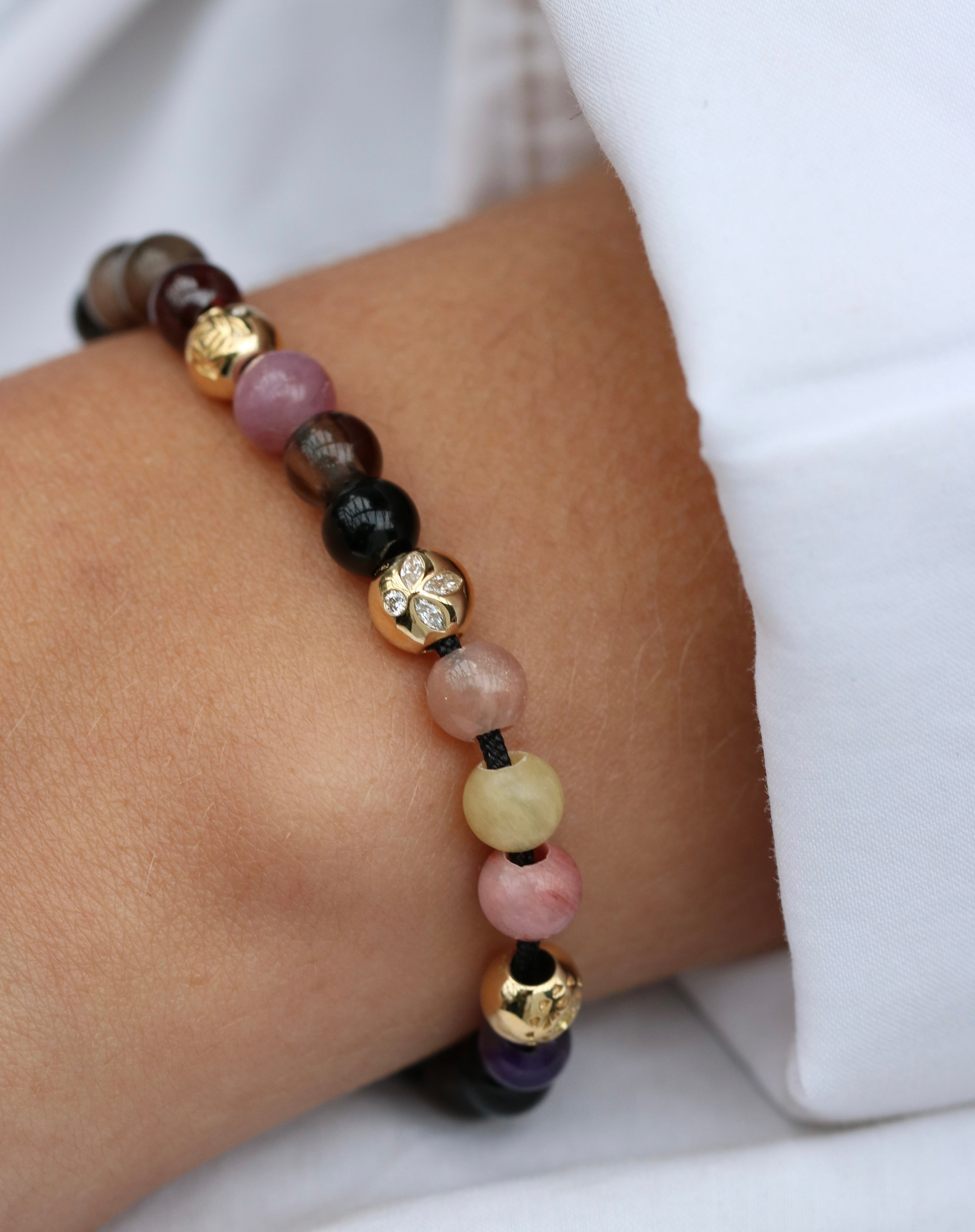 Inner Peace Diamant Lotus Perle - 18kt Gult Gull