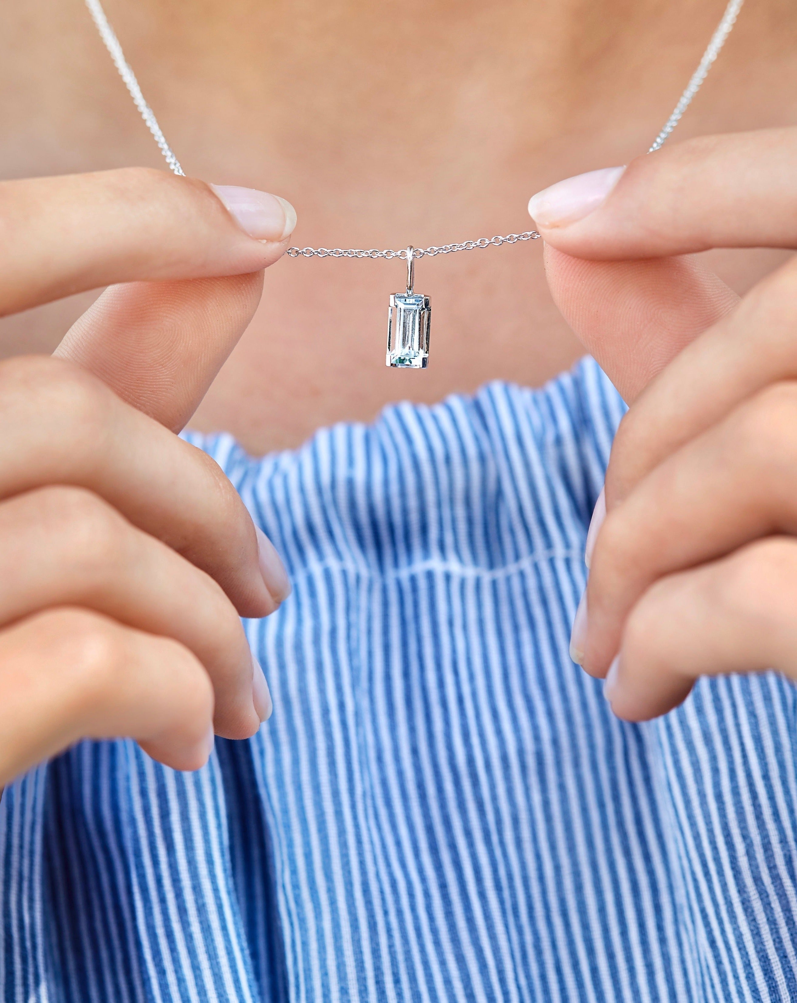 Nord Blue Anheng - 18kt Hvitt Gull