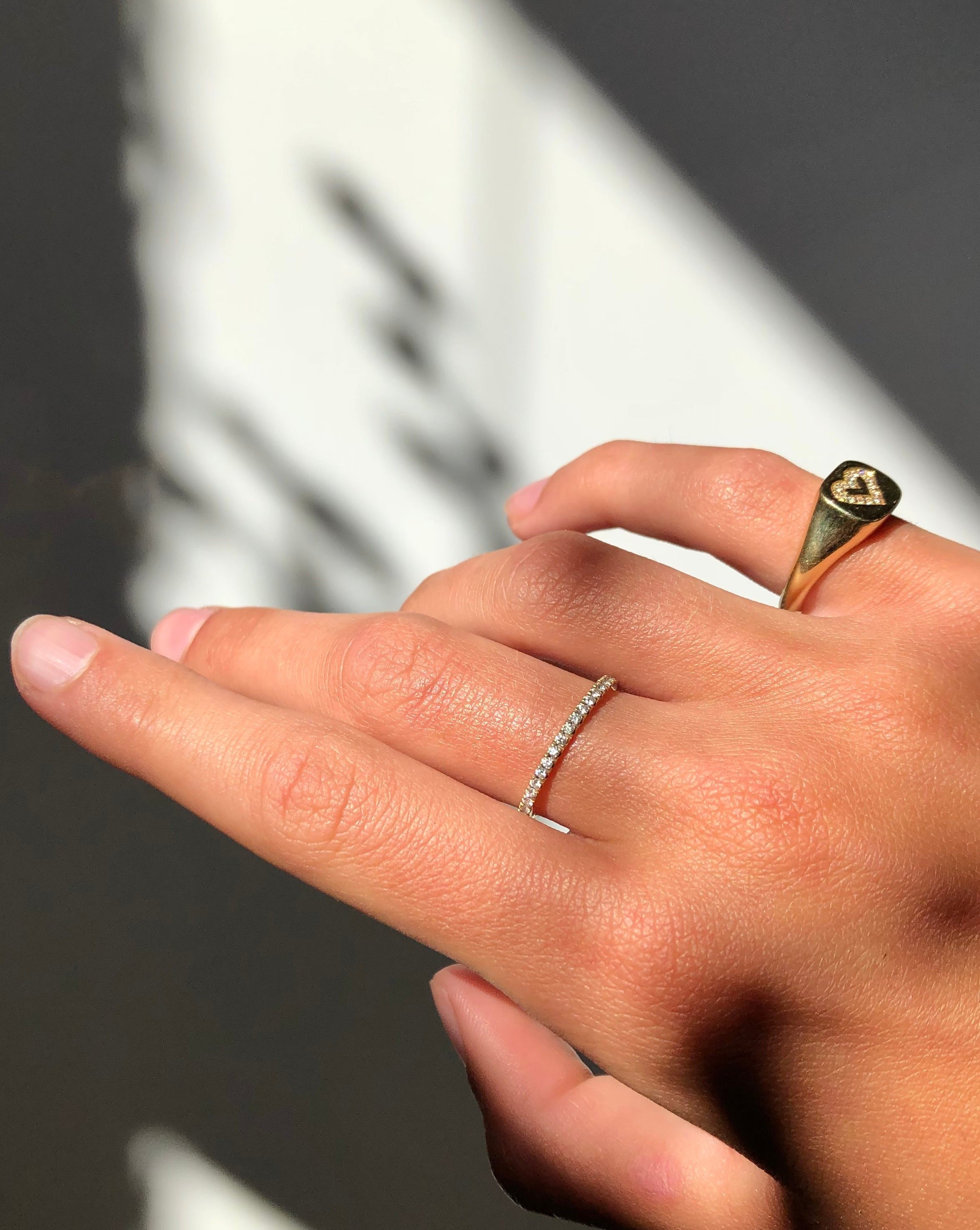 Rock Classic Diamantring - 18kt Gult Gull