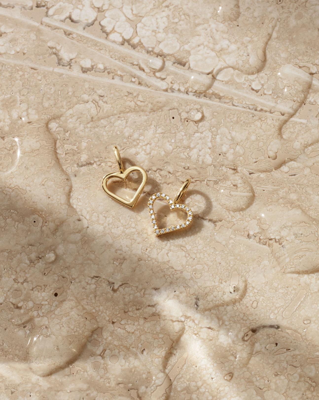 Symbols Open Heart diamant Anheng - 18kt Hvitt Gull