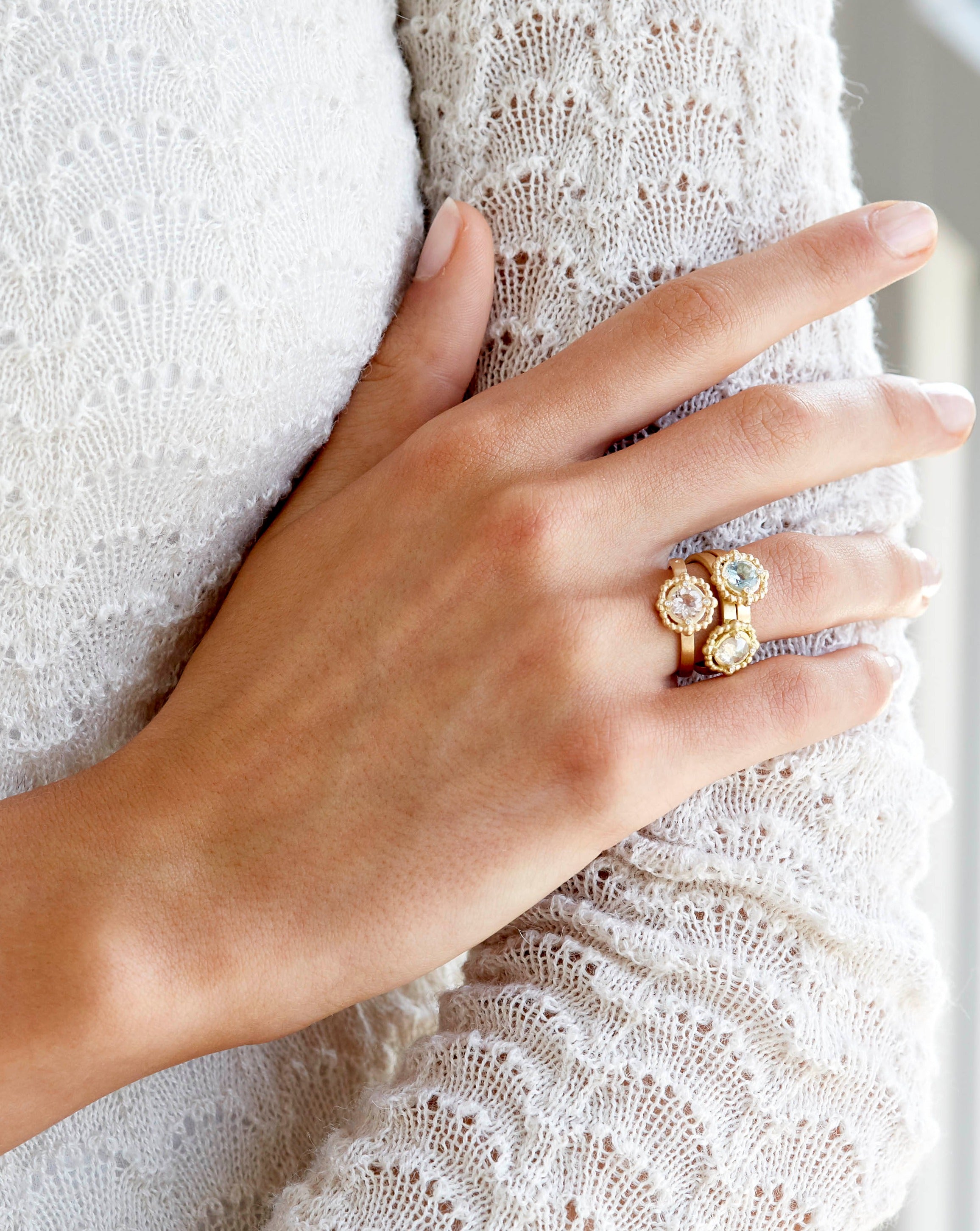 Orbit Rose Ring - 18kt Gult Gull