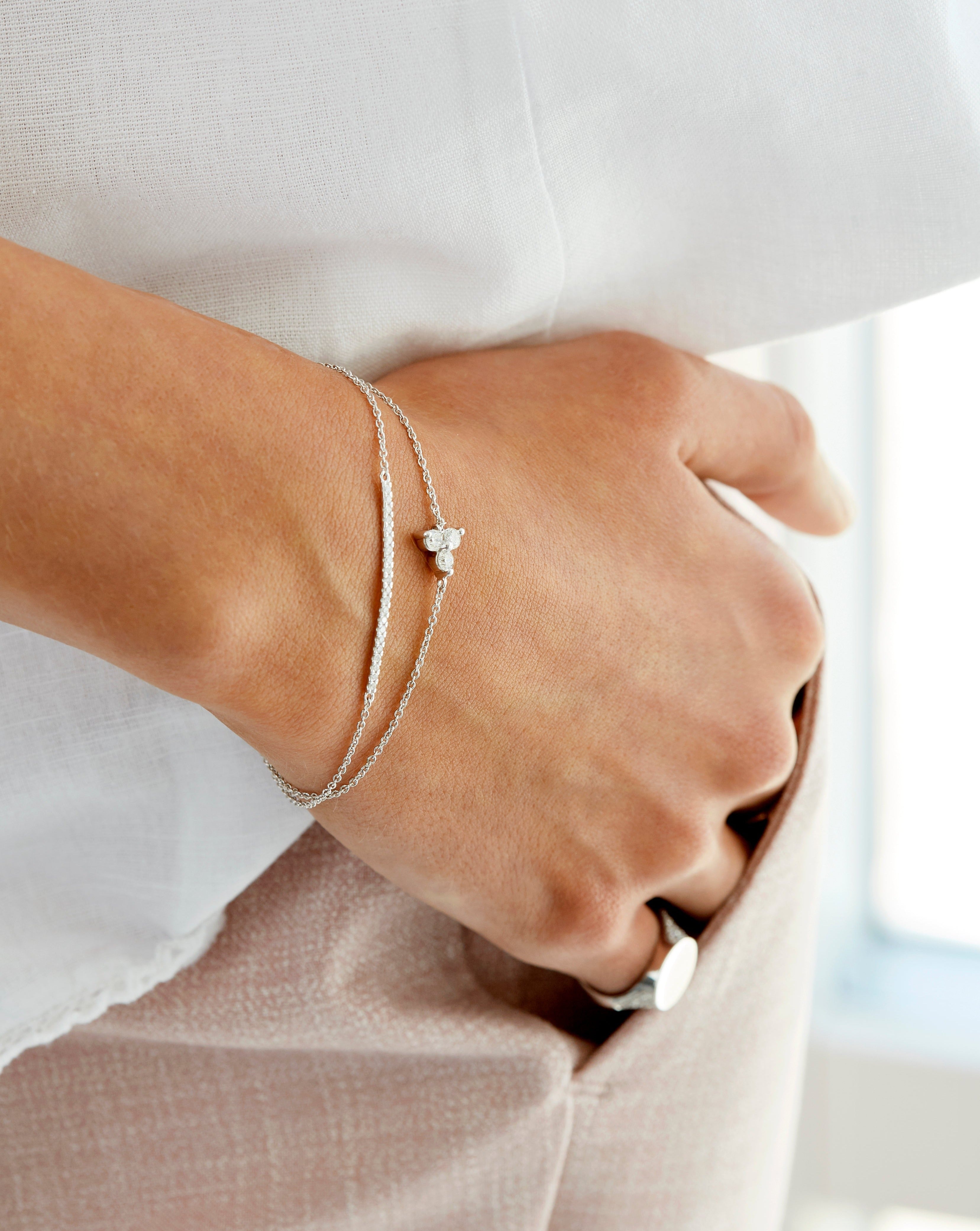 Fryd Diamantarmbånd - 18kt Hvitt Gull