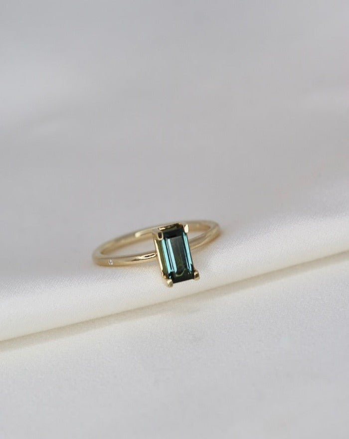 Nord Green ring turned - 18kt Gult Gull