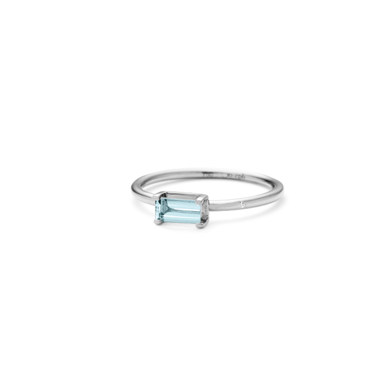 Nord Blue Ring S - 18kt Hvitt Gull