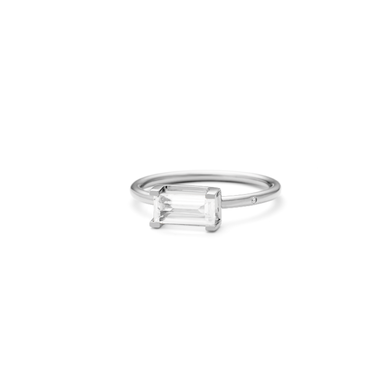 Nord White Ring - 18kt Hvitt Gull