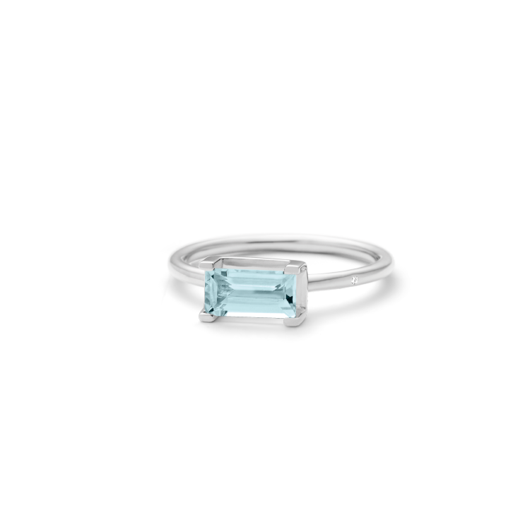 Nord Blue Ring - 18kt Hvitt Gull