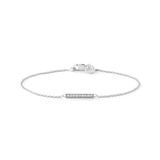 Rock Square Bracelet - 18kt White Gold