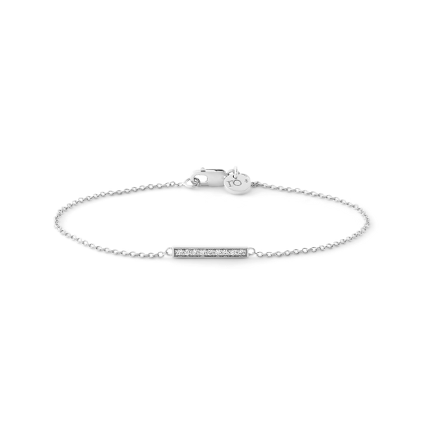 Rock Square Bracelet - 18kt White Gold