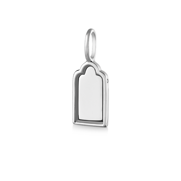 Rock Mirror Pendant - 18kt White Gold