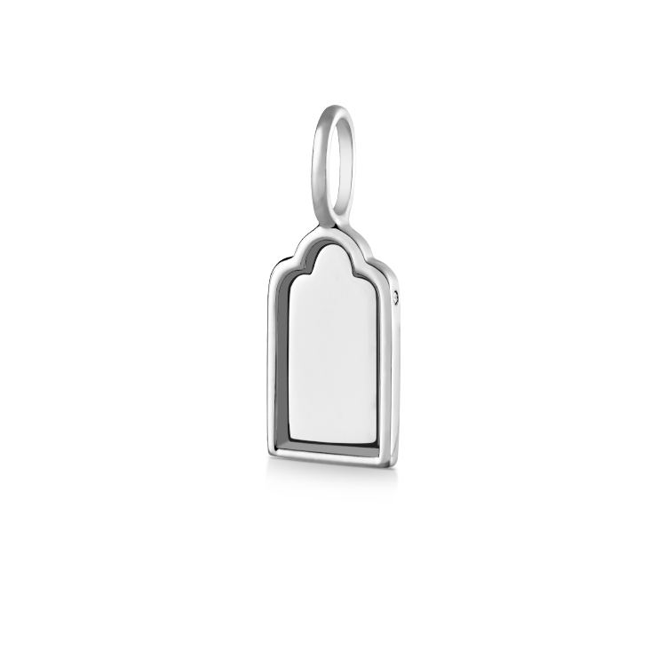 Rock Mirror Pendant - 18kt White Gold