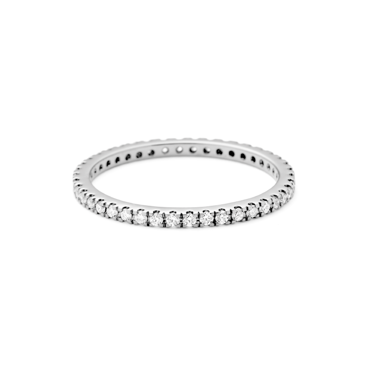 Rock Classic Diamantring - 18kt Hvitt Gull