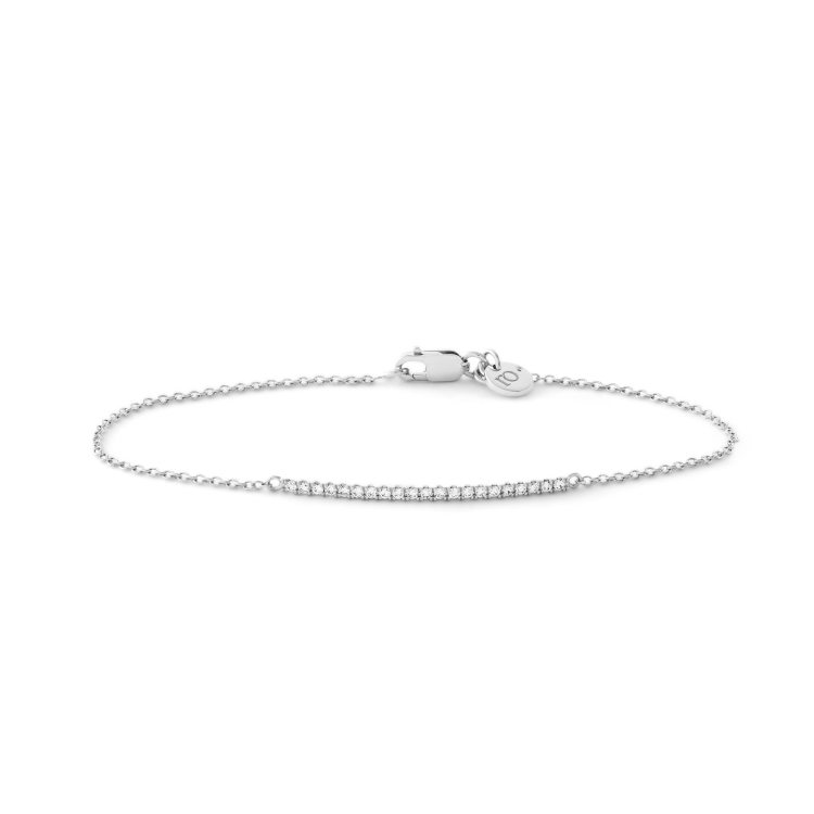 Rock Classic Diamantarmbånd - 18kt Hvitt Gull