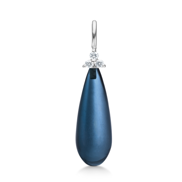 Fryd London Blue Pendant - 18kt White Gold