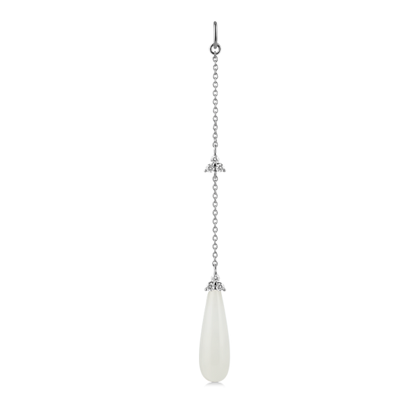 Fryd White Ear-Pendant L - 18kt White Gold