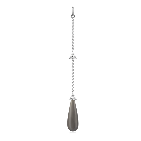 Fryd Grey Ear-Pendant L - 18kt White Gold