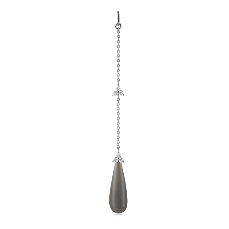 Fryd Grey Ear-Pendant L - 18kt White Gold