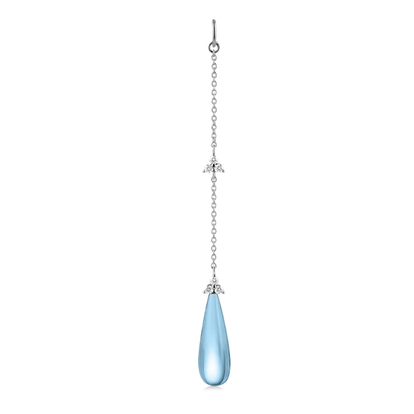 Fryd Sky Blue Ear-Pendant L - 18kt White Gold