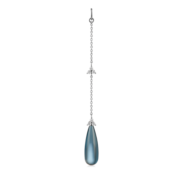 Fryd London Blue Ear-Pendant L - 18kt White Gold