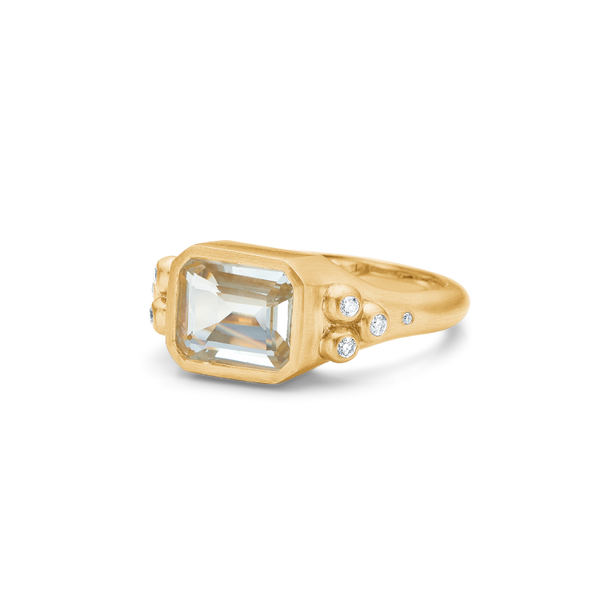 Orbit Octagon ring - 18kt Yellow Gold