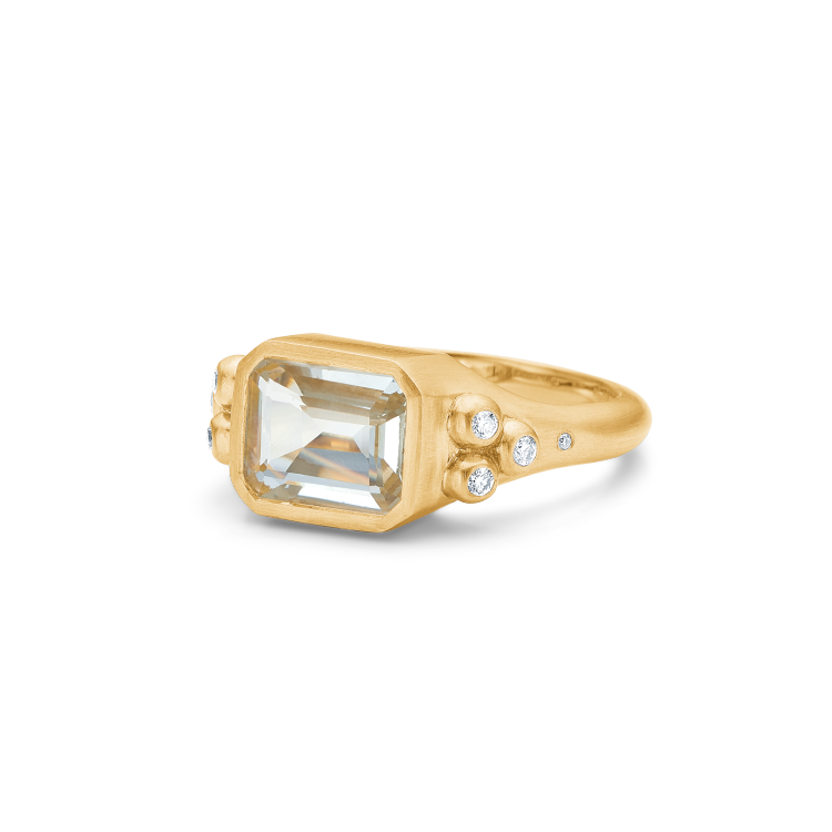 Orbit Octagon ring - 18kt Yellow Gold