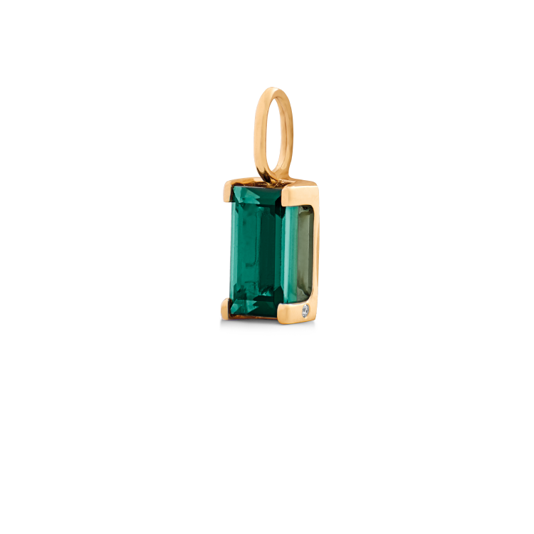 Nord Green Pendant - 18kt Yellow Gold