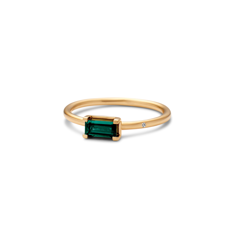 Nord Green Ring S - 18kt Yellow Gold