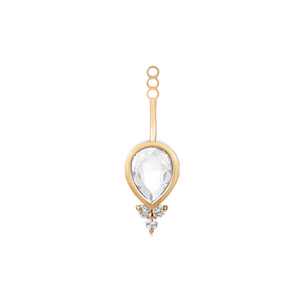 Fryd White Pendant for Earring - 18kt Yellow Gold