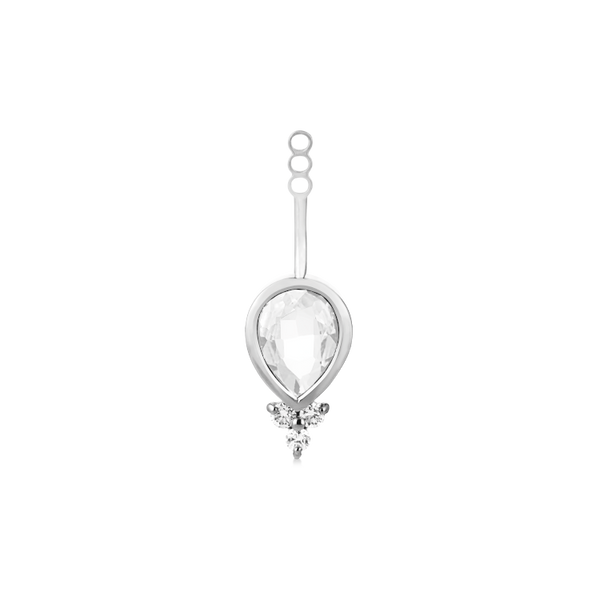 Fryd White Pendant for Earring - 18kt White Gold