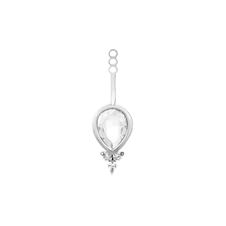 Fryd White Pendant for Earring - 18kt White Gold