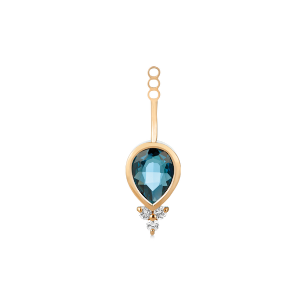 Fryd Blue Pendant for Earring - 18kt Yellow Gold