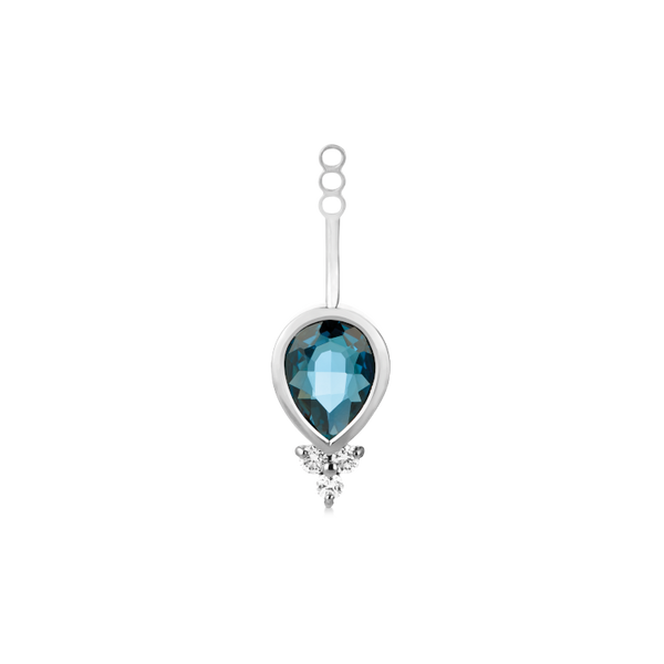 Fryd Blue Pendant for Earring - 18kt White Gold