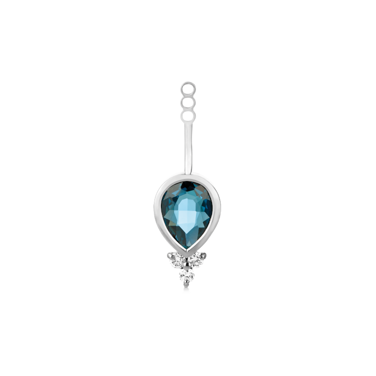 Fryd Blue Pendant for Earring - 18kt White Gold