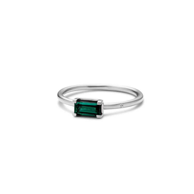 Nord Green Ring S - 18kt Hvitt Gull