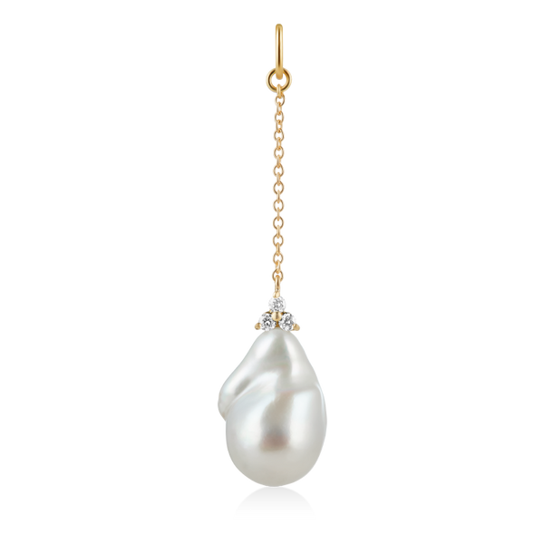 Fryd Baroque Pearl Ear-Pendant - 18kt Yellow Gold