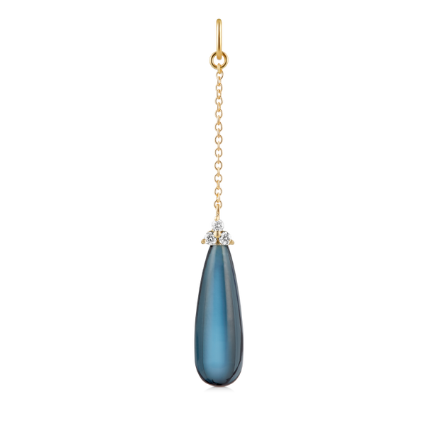 Fryd London Blue Ear-Pendant - 18kt Yellow Gold