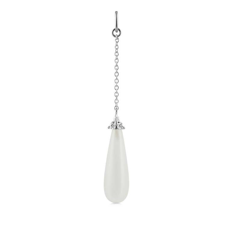 Fryd White Ear-Pendant - 18kt White Gold