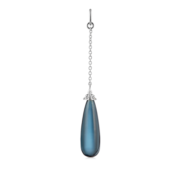 Fryd London Blue Ear-Pendant - 18kt White Gold