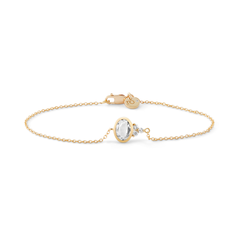 Fryd White Bracelet - 18kt Yellow Gold