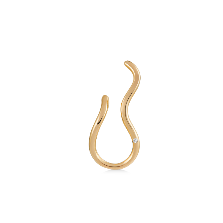 Fryd Wave Earring Left - 18kt Yellow Gold