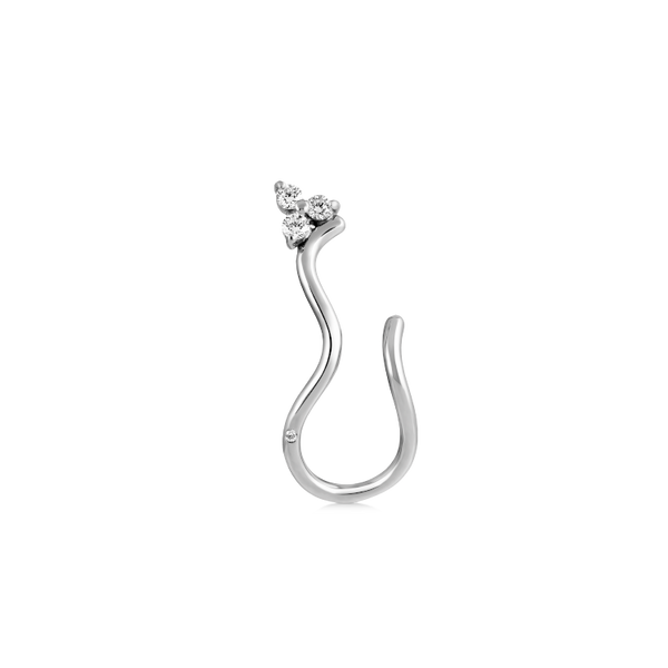 Fryd Wave Diamond Earring Right - 18kt White Gold