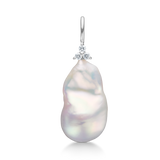 Fryd Baroque Pearl Pendant L - 18kt White Gold