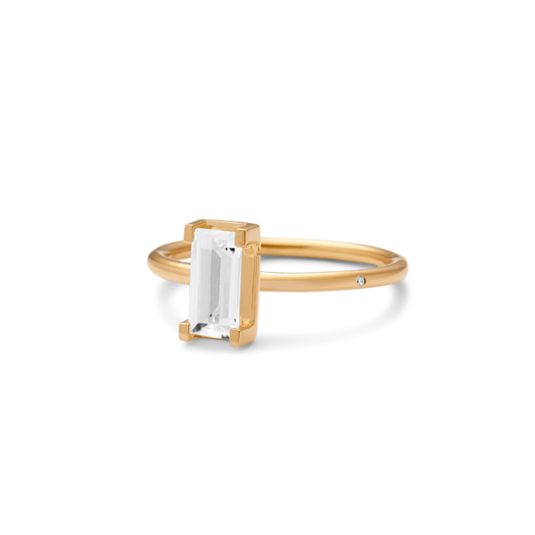 Nord White Ring Turned - 18kt Yellow Gold