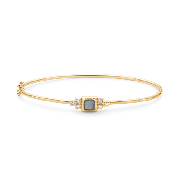 Rå Classic Diamond Bangle - 18kt Yellow Gold