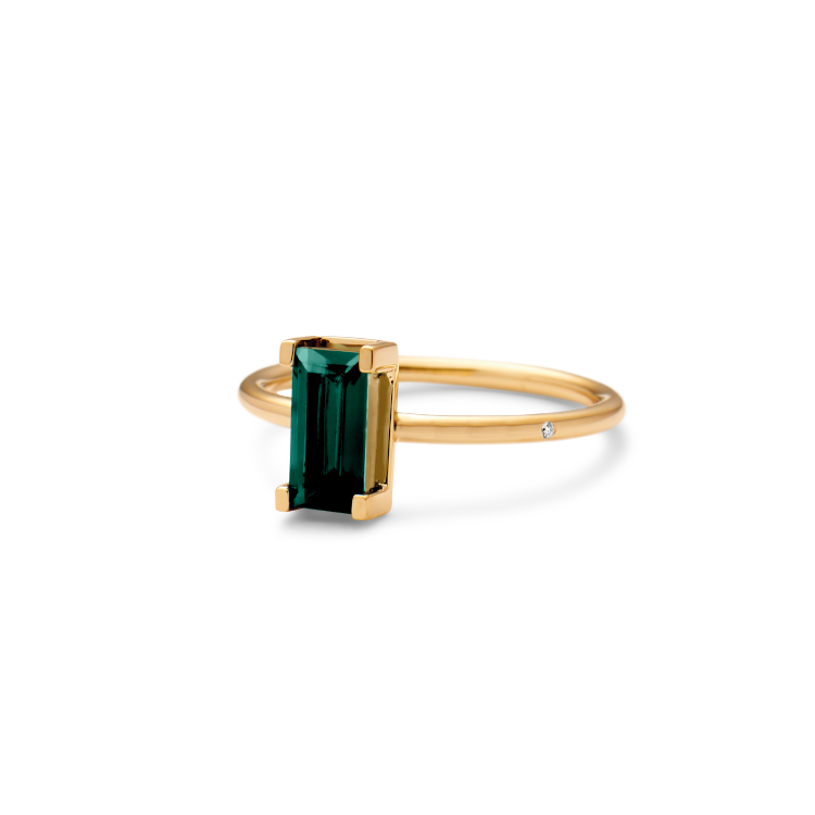 Nord Green ring turned - 18kt Gult Gull